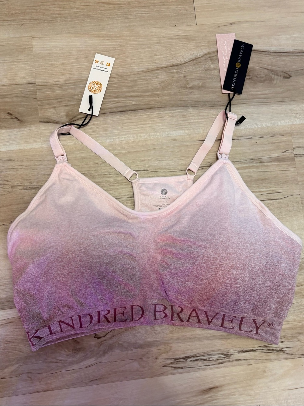 Kindred Bravely nursing and hands free pumping bra new ombré racer back